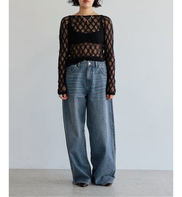 IENA LA BOUCLE「《予約》IENA LA BOUCLE ストレートスリムフィットワイドデニム」|デニム|