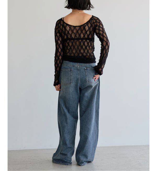 IENA LA BOUCLE「《予約》IENA LA BOUCLE ストレートスリムフィットワイドデニム」|デニム|