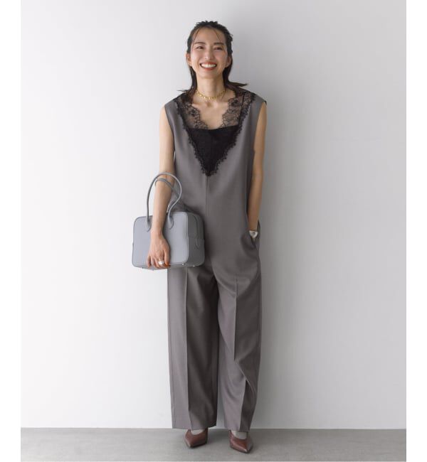 VERMEIL par iena「《一部カラーWEB限定》Lace Neck オールインワン」|オールインワン|