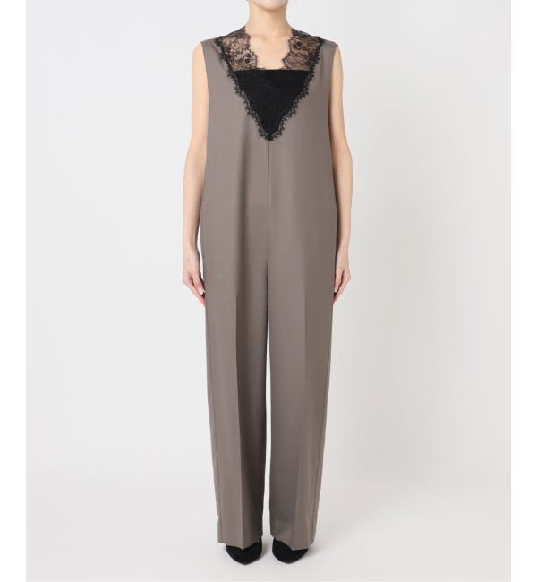 VERMEIL par iena「《一部カラーWEB限定》Lace Neck オールインワン」|オールインワン|