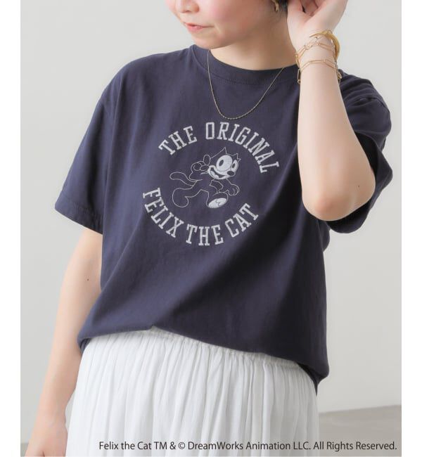 SLOBE IENA「BALMYDAYS / バルミーデイズ SLOBE別注 FELIX Tシャツ1」|Tシャツ・カットソー|ネイビー