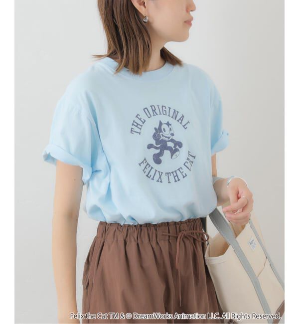 SLOBE IENA「BALMYDAYS / バルミーデイズ SLOBE別注 FELIX Tシャツ1」|Tシャツ・カットソー|サックスブルー