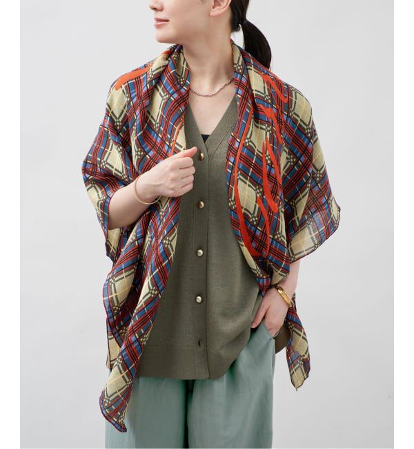 VERMEIL par iena「manipuri マニプリ インドストール Etole 120x120cm」|ストール|