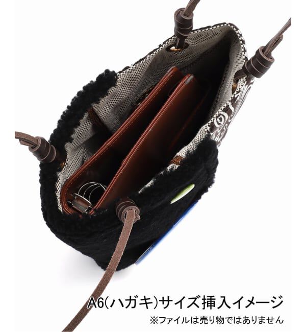 VERMEIL par iena「《予約》manipuri マニプリ ボアプリントトートS Paris缶バッジ付 H21 163252203」|トートバッグ|