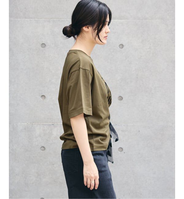 IENA「コットンフロントロゴTシャツ」|Tシャツ・カットソー|