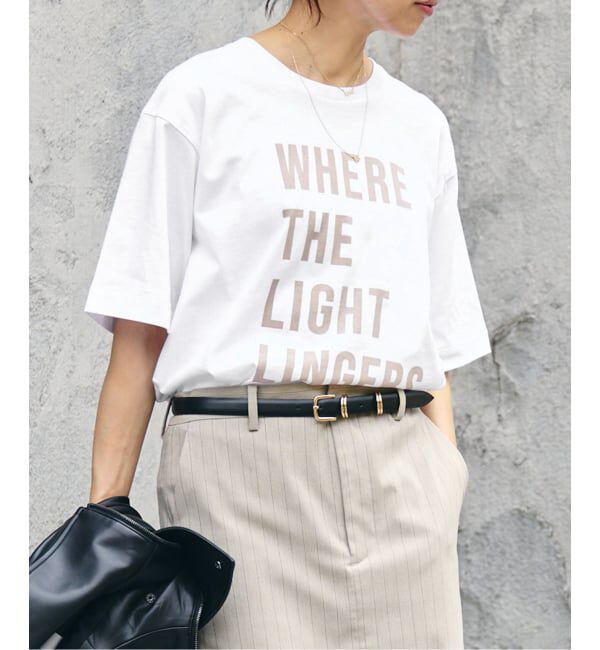 IENA「コットンフロントロゴTシャツ」|Tシャツ・カットソー|