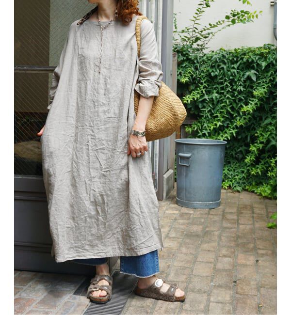 journal standard luxe「《追加》エアリネン Plain-DRESS」|ワンピース|ベージュ
