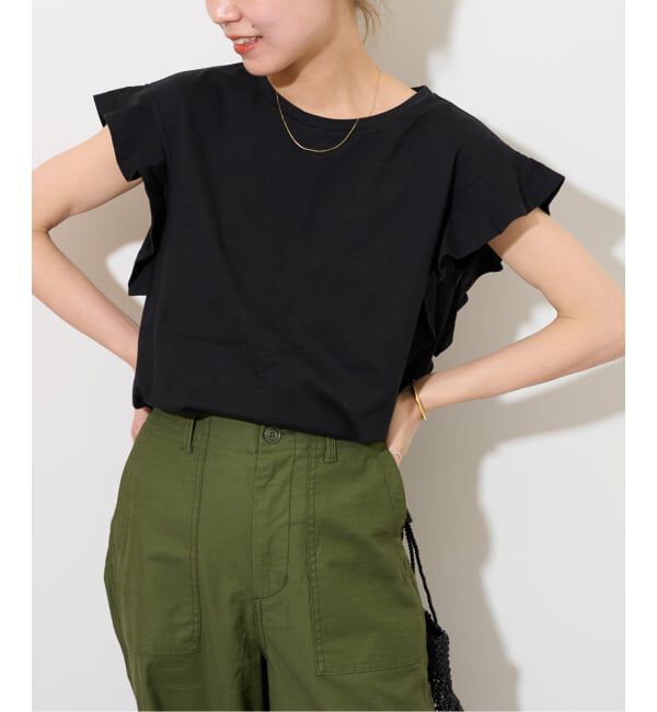 JOURNAL STANDARD relume「《WEB限定追加予約2》フリルスリーブTシャツ」|Tシャツ・カットソー|