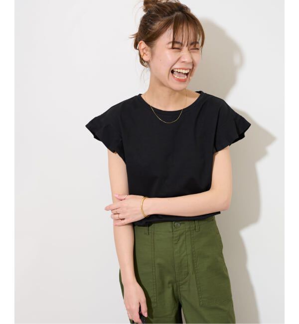 JOURNAL STANDARD relume「《WEB限定追加予約2》フリルスリーブTシャツ」|Tシャツ・カットソー|