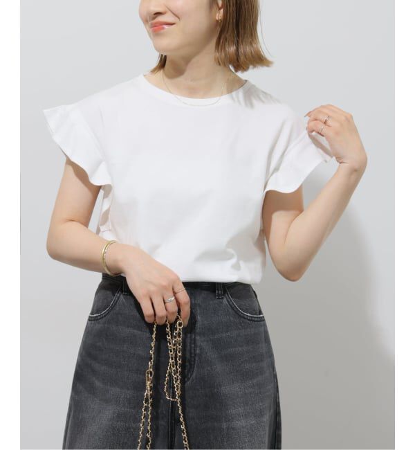 JOURNAL STANDARD relume「《WEB限定追加予約2》フリルスリーブTシャツ」|Tシャツ・カットソー|