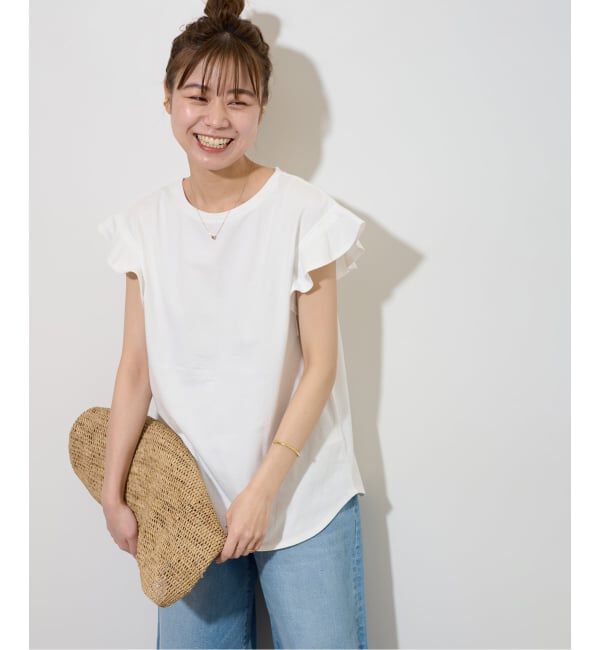 JOURNAL STANDARD relume「《WEB限定追加予約2》フリルスリーブTシャツ」|Tシャツ・カットソー|
