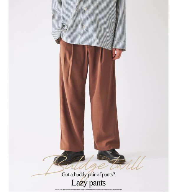 JOURNAL STANDARD relume「《予約》バルジ ツイル &rdquo;レイジー&rdquo; 1タック スラックス」|スラックス|ブラウン B