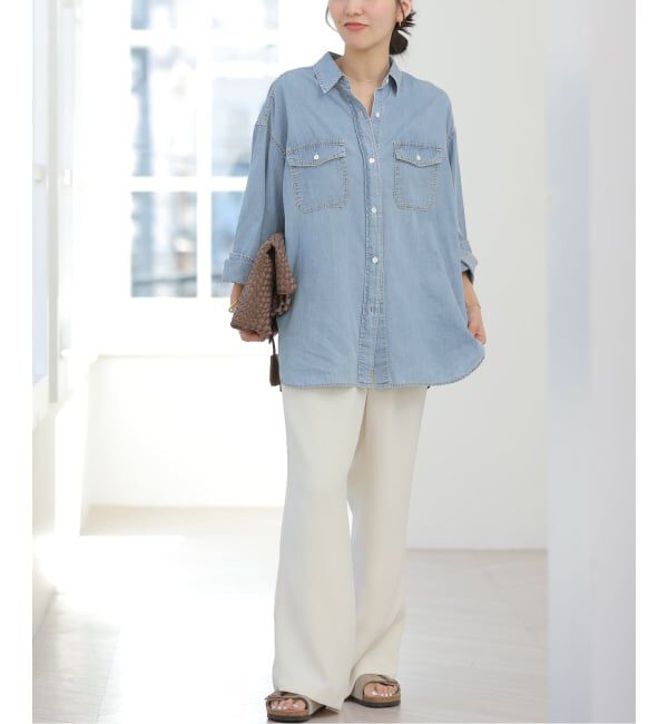 JOURNAL STANDARD relume「《追加2》ライトデニムオーバーサイズシャツ」|シャツ・ブラウス|