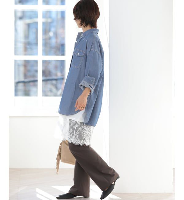 JOURNAL STANDARD relume「《追加2》ライトデニムオーバーサイズシャツ」|シャツ・ブラウス|
