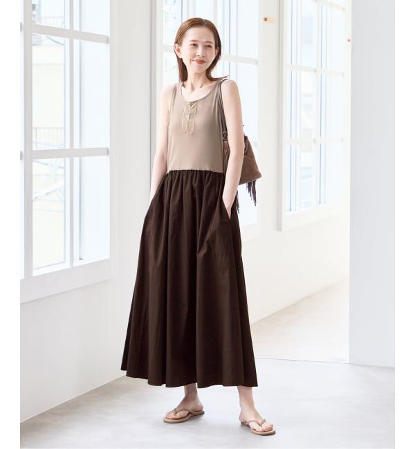 U by SPICK&SPAN「リブタンクドッキングワンピース」|ワンピース|