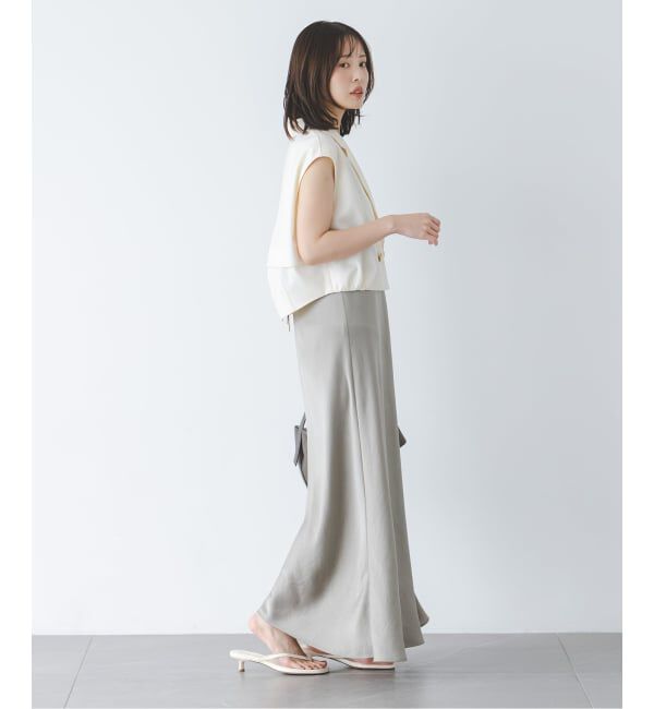 NOBLE「《セットアップ対応》エステルツイルショートジレブラウス」|シャツ・ブラウス|