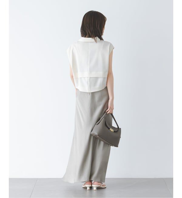 NOBLE「《セットアップ対応》エステルツイルショートジレブラウス」|シャツ・ブラウス|
