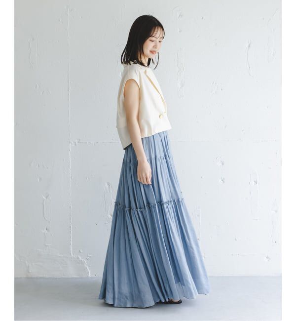 NOBLE「《セットアップ対応》エステルツイルショートジレブラウス」|シャツ・ブラウス|