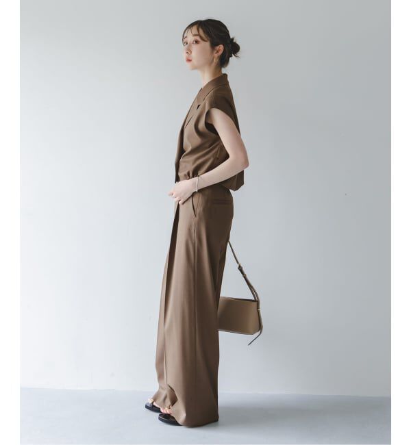 NOBLE「《セットアップ対応》エステルツイルショートジレブラウス」|シャツ・ブラウス|