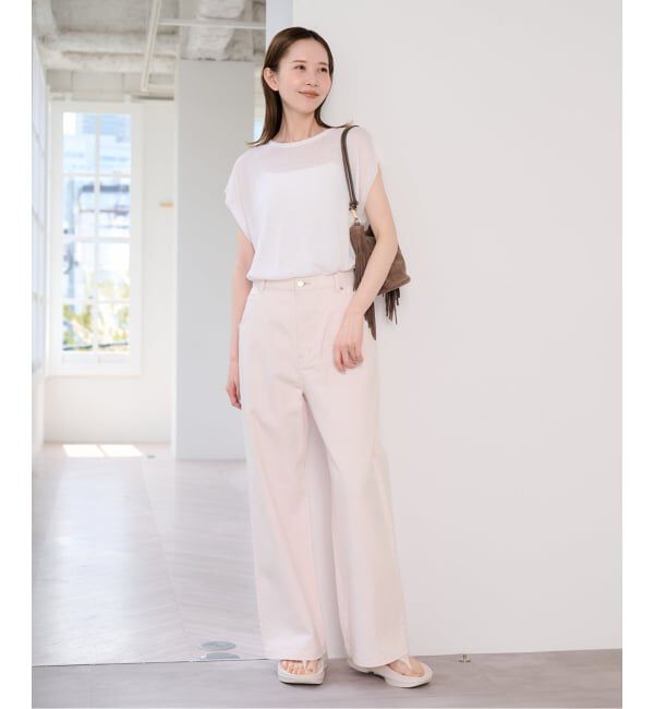 U by SPICK&SPAN「《接触冷感》ウォッシャブルリネンブレンドプルオーバー」|ニット・セーター|