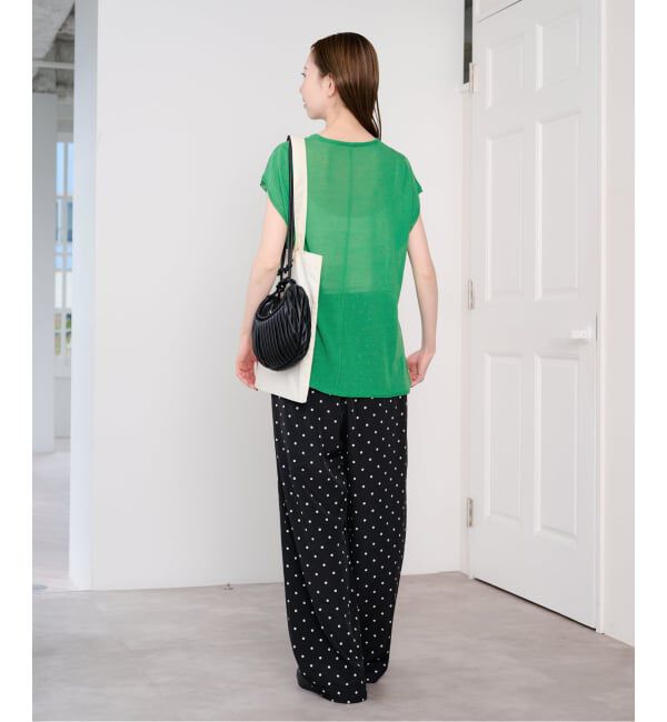 U by SPICK&SPAN「《接触冷感》ウォッシャブルリネンブレンドプルオーバー」|ニット・セーター|