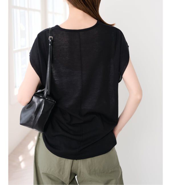 U by SPICK&SPAN「《接触冷感》ウォッシャブルリネンブレンドプルオーバー」|ニット・セーター|