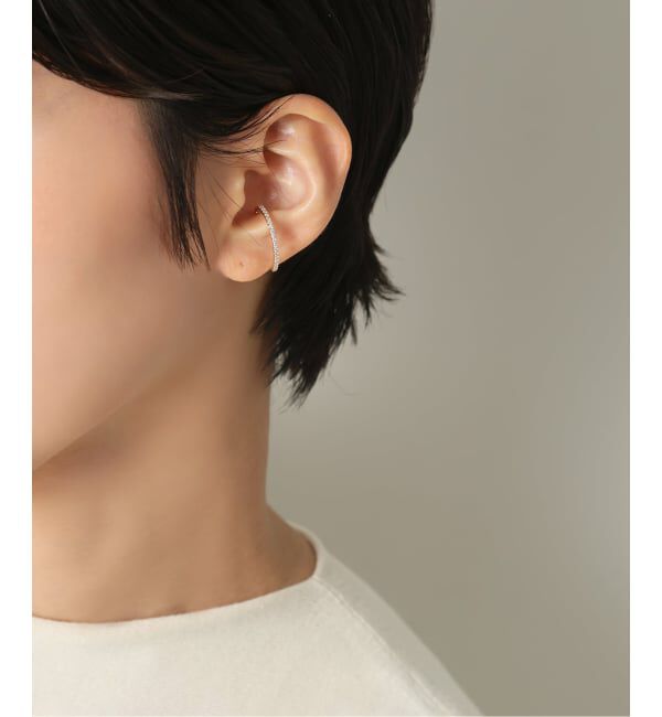 Lilas by Spick&Span「サークルダイヤイヤーカフ K10（片耳）」|イヤーカフ|