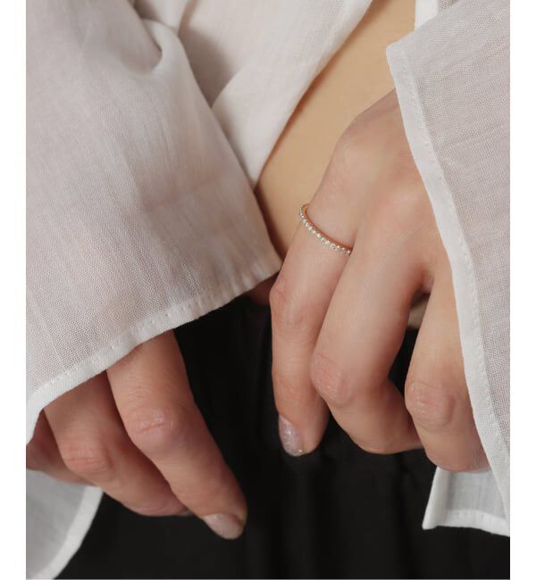 Lilas by Spick&Span「サークルダイヤイヤーカフ K10（片耳）」|イヤーカフ|
