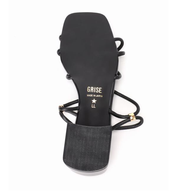 GRISE「《追加/WEB+一部店舗限定》GRISE3.5cmクロスメタルストリングサンダル」|サンダル|