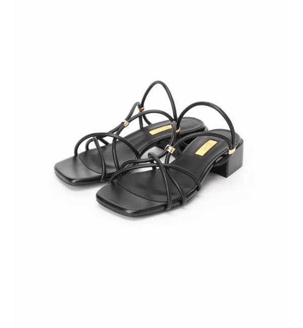 GRISE「《追加/WEB+一部店舗限定》GRISE3.5cmクロスメタルストリングサンダル」|サンダル|