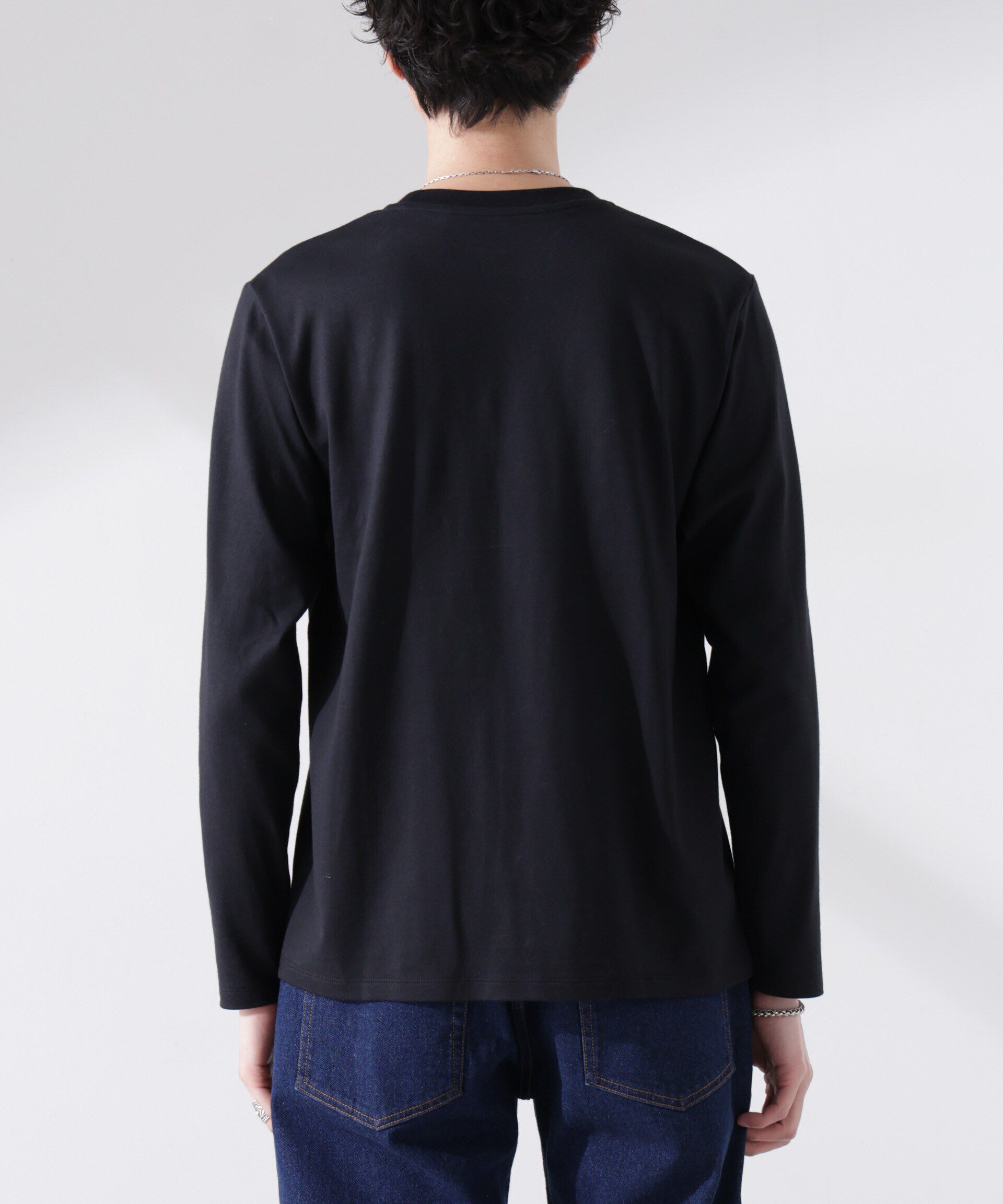 NANO universe「Anti Soaked(R)汗染み防止 クルーネックTシャツ 長袖」|Tシャツ・カットソー|