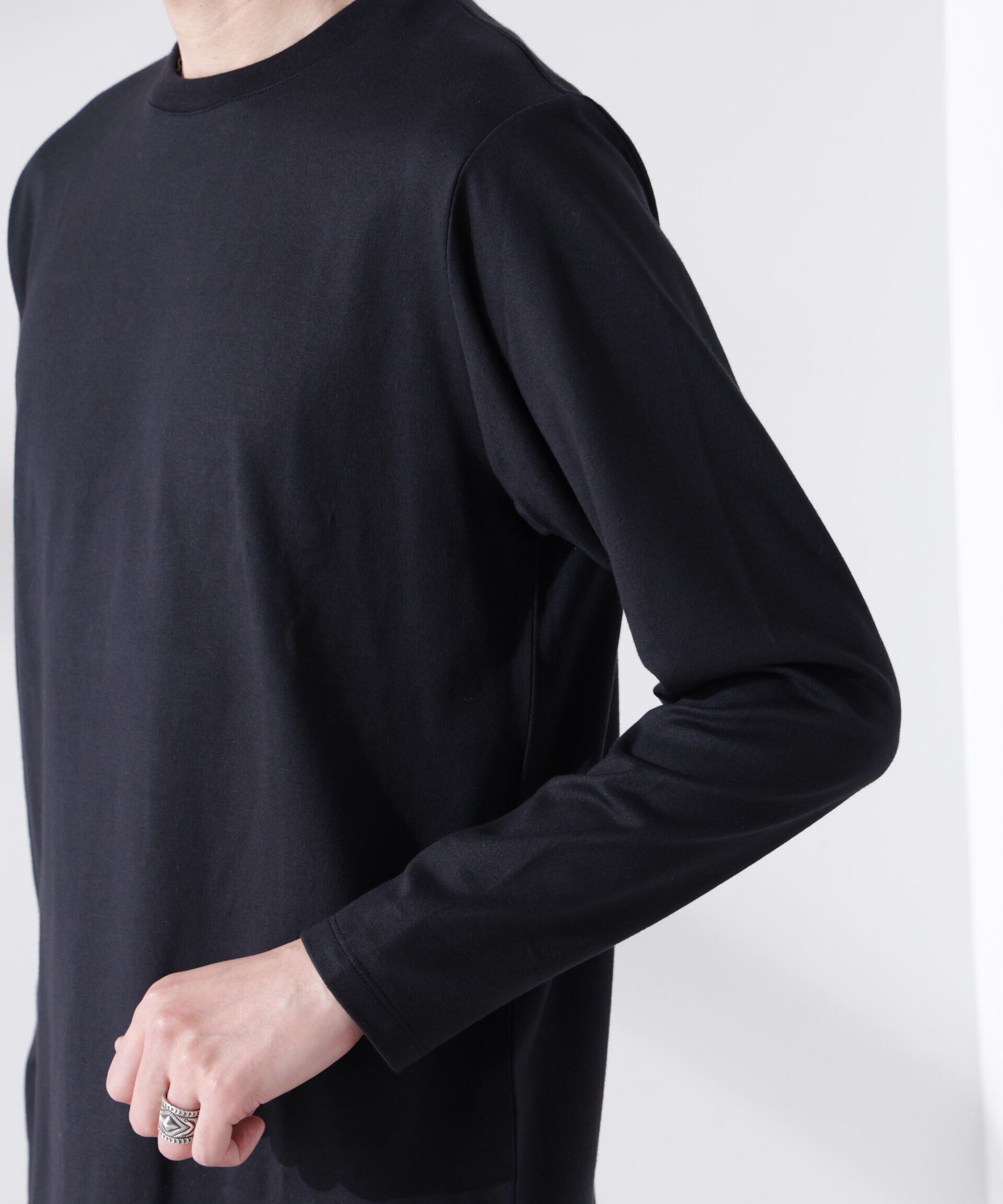 NANO universe「Anti Soaked(R)汗染み防止 クルーネックTシャツ 長袖」|Tシャツ・カットソー|