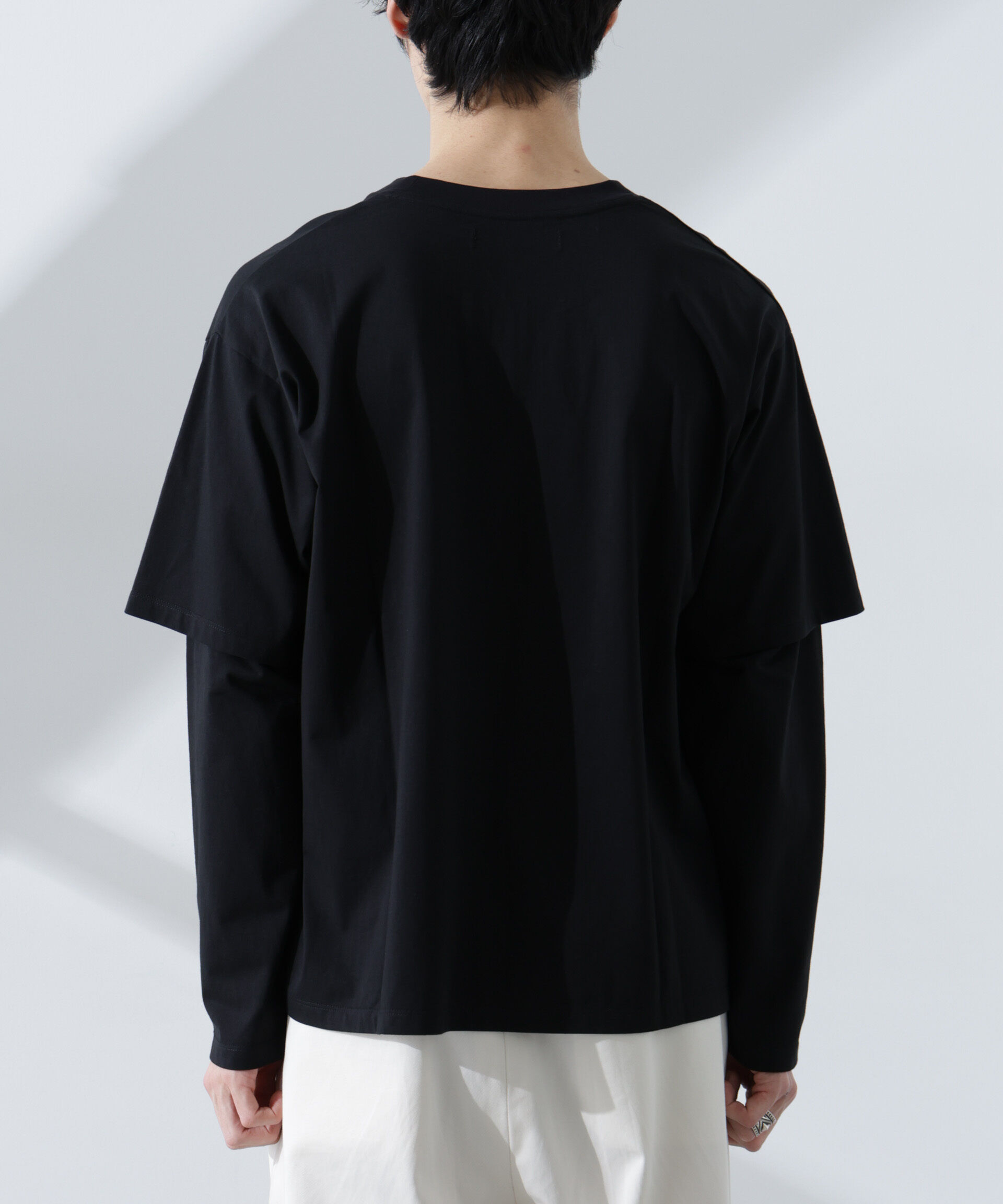 NANO universe「フェイクレイヤードTシャツ 長袖」|Tシャツ・カットソー|