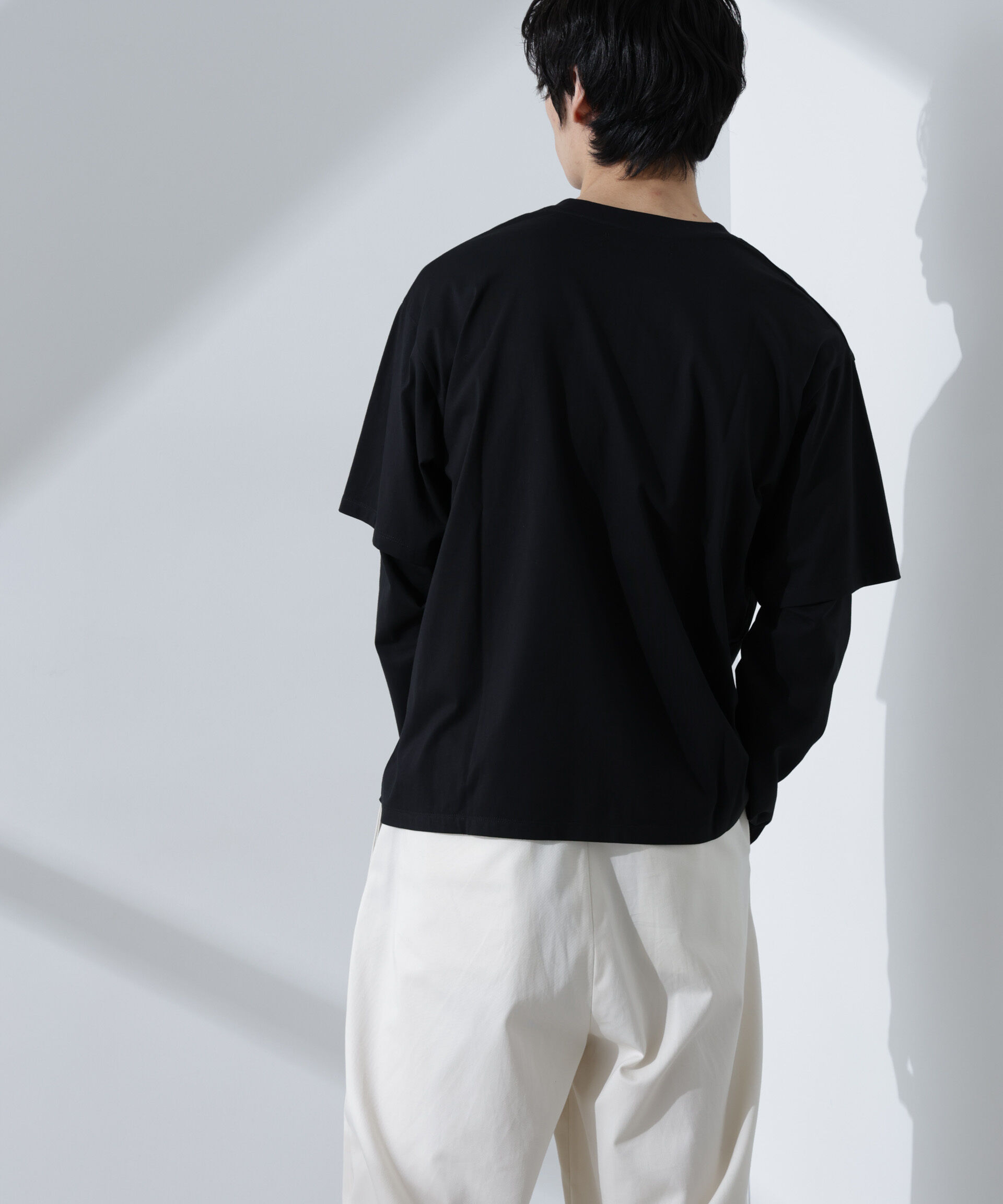 NANO universe「フェイクレイヤードTシャツ 長袖」|Tシャツ・カットソー|