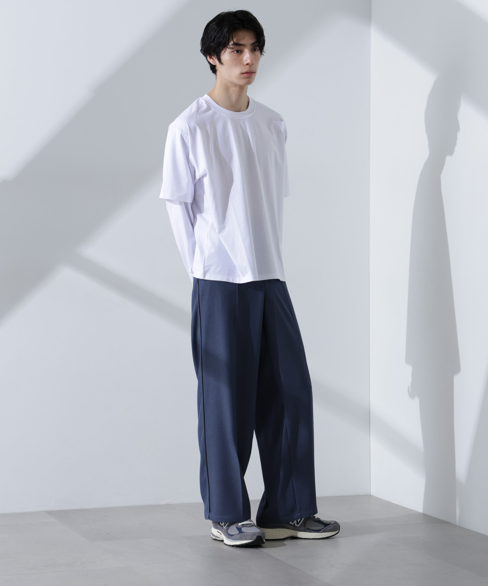 NANO universe「フェイクレイヤードTシャツ 長袖」|Tシャツ・カットソー|