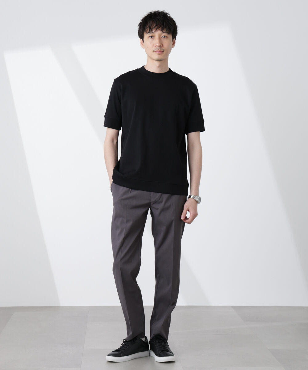 NANO universe「[FORMAL JERSEY]モックネックカットソー半袖」|Tシャツ・カットソー|
