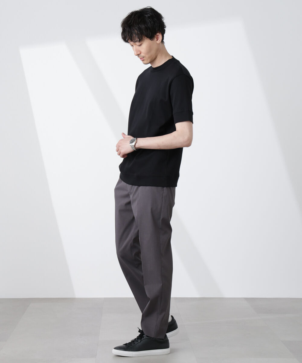NANO universe「[FORMAL JERSEY]モックネックカットソー半袖」|Tシャツ・カットソー|