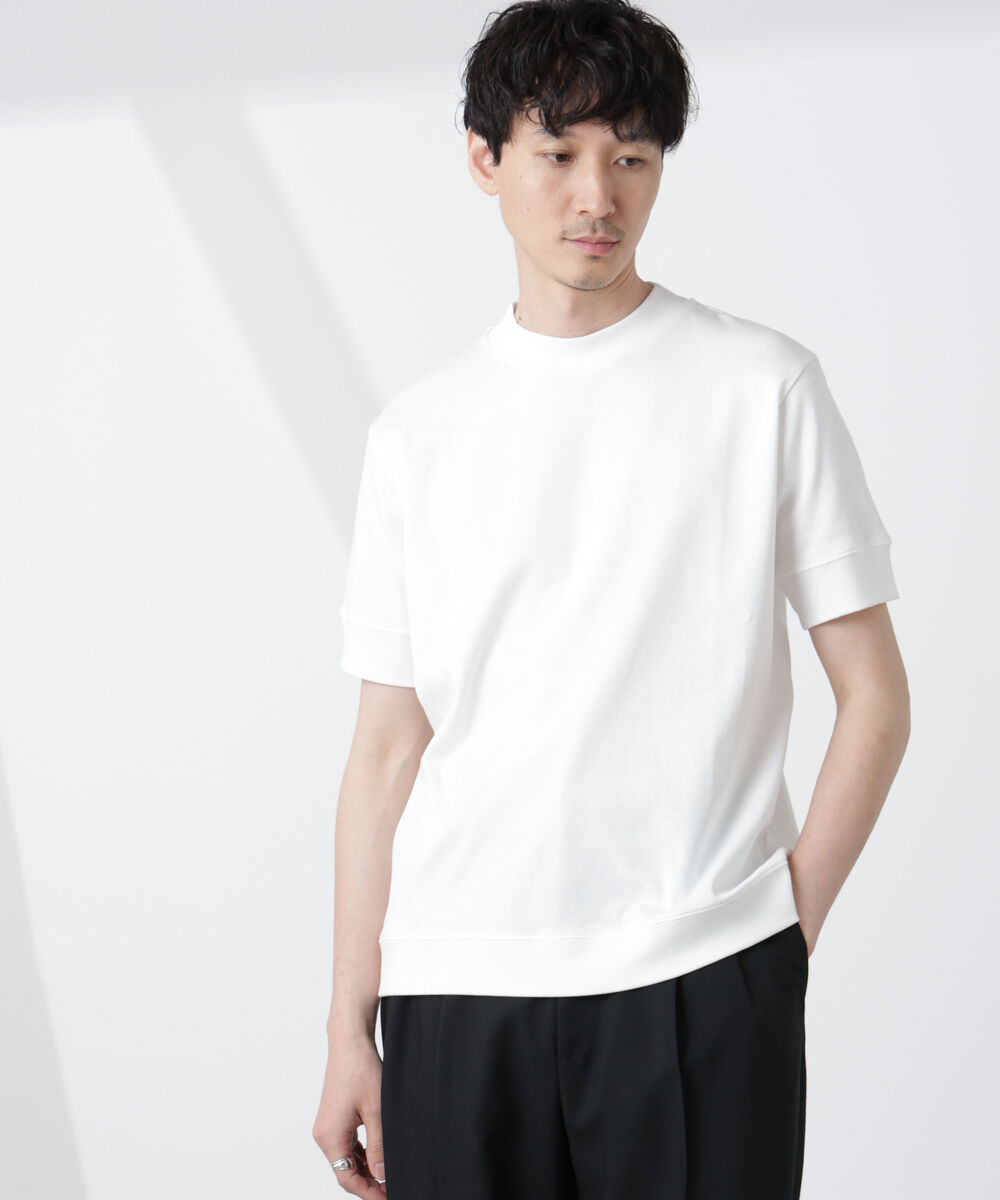 NANO universe「[FORMAL JERSEY]モックネックカットソー半袖」|Tシャツ・カットソー|