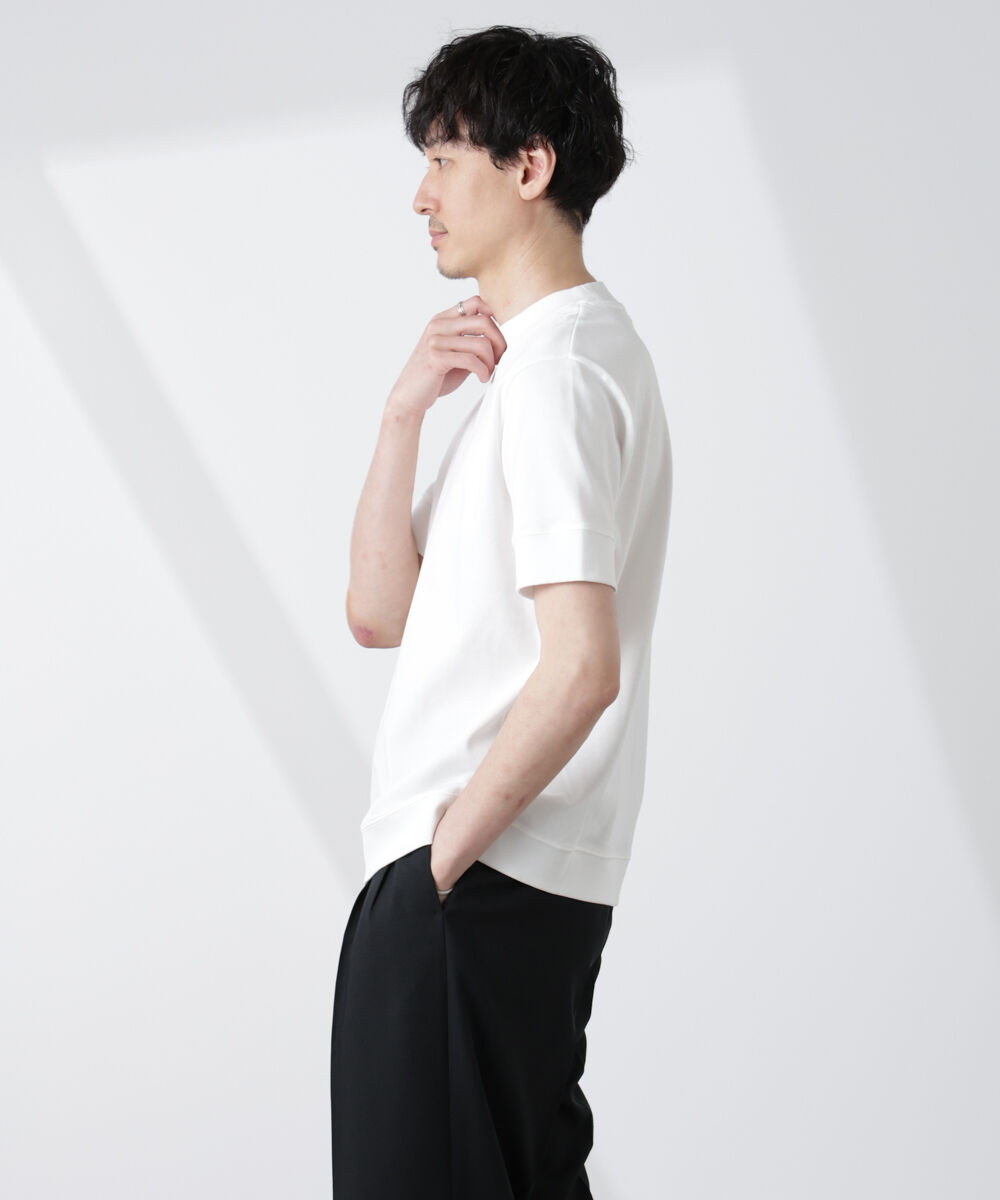 NANO universe「[FORMAL JERSEY]モックネックカットソー半袖」|Tシャツ・カットソー|
