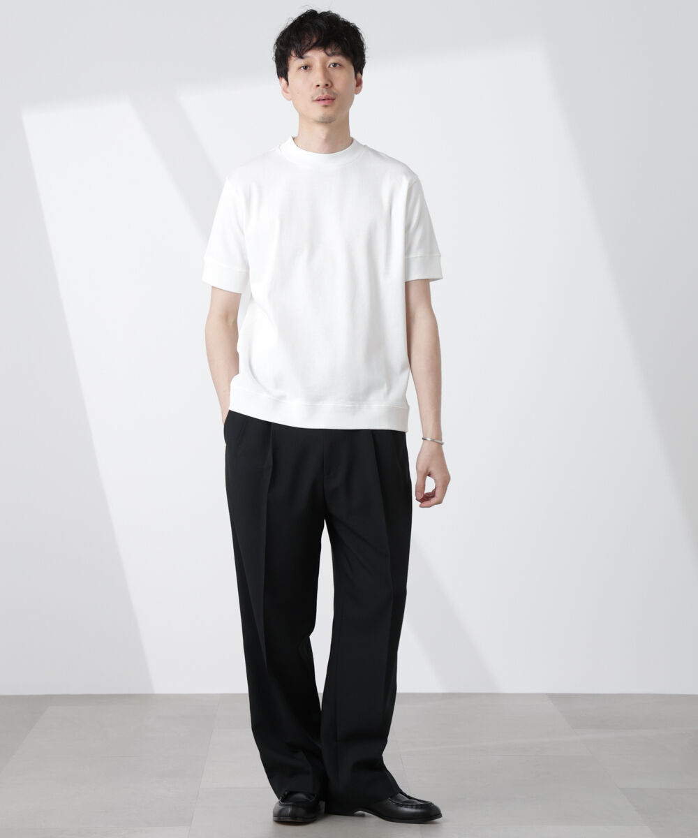 NANO universe「[FORMAL JERSEY]モックネックカットソー半袖」|Tシャツ・カットソー|