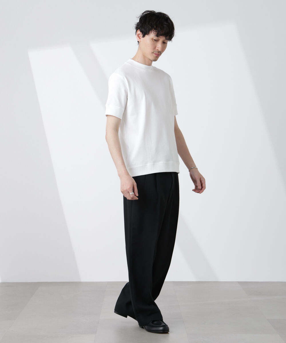 NANO universe「[FORMAL JERSEY]モックネックカットソー半袖」|Tシャツ・カットソー|
