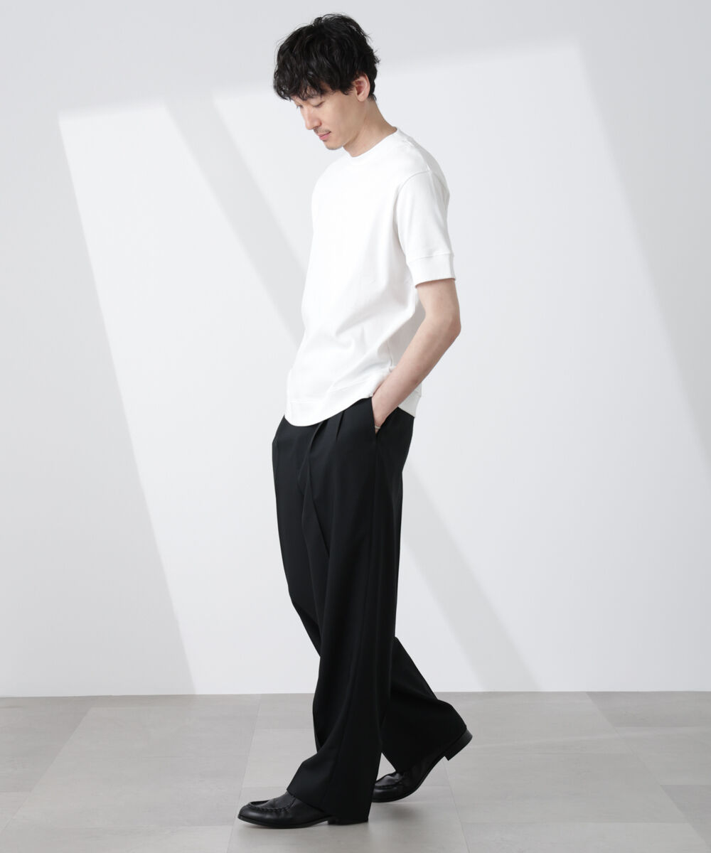 NANO universe「[FORMAL JERSEY]モックネックカットソー半袖」|Tシャツ・カットソー|