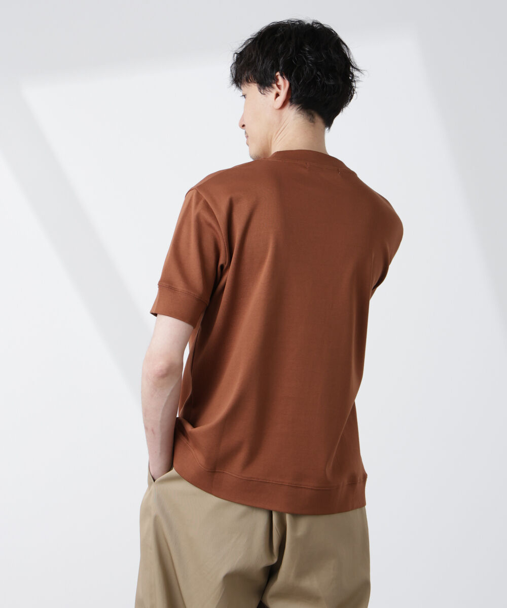 NANO universe「[FORMAL JERSEY]モックネックカットソー半袖」|Tシャツ・カットソー|