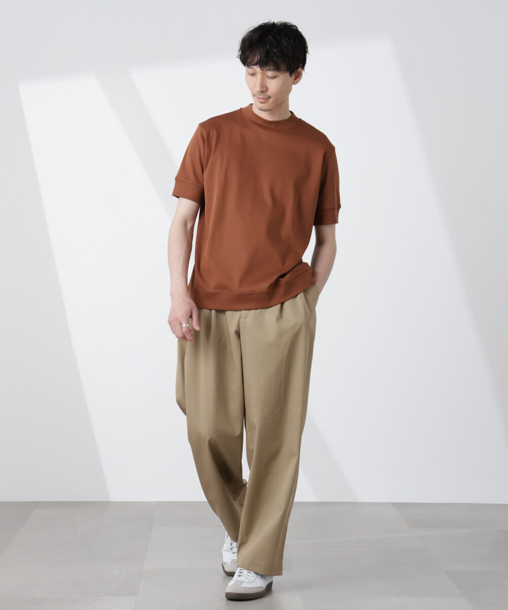 NANO universe「[FORMAL JERSEY]モックネックカットソー半袖」|Tシャツ・カットソー|