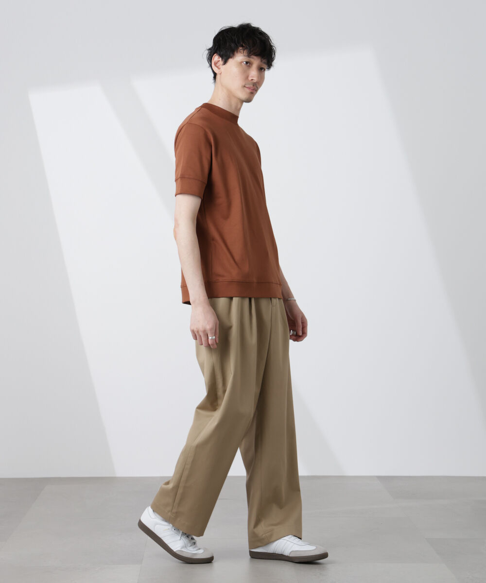 NANO universe「[FORMAL JERSEY]モックネックカットソー半袖」|Tシャツ・カットソー|