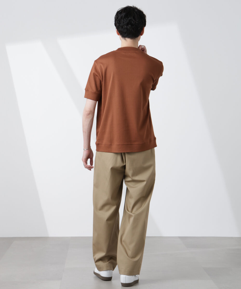 NANO universe「[FORMAL JERSEY]モックネックカットソー半袖」|Tシャツ・カットソー|