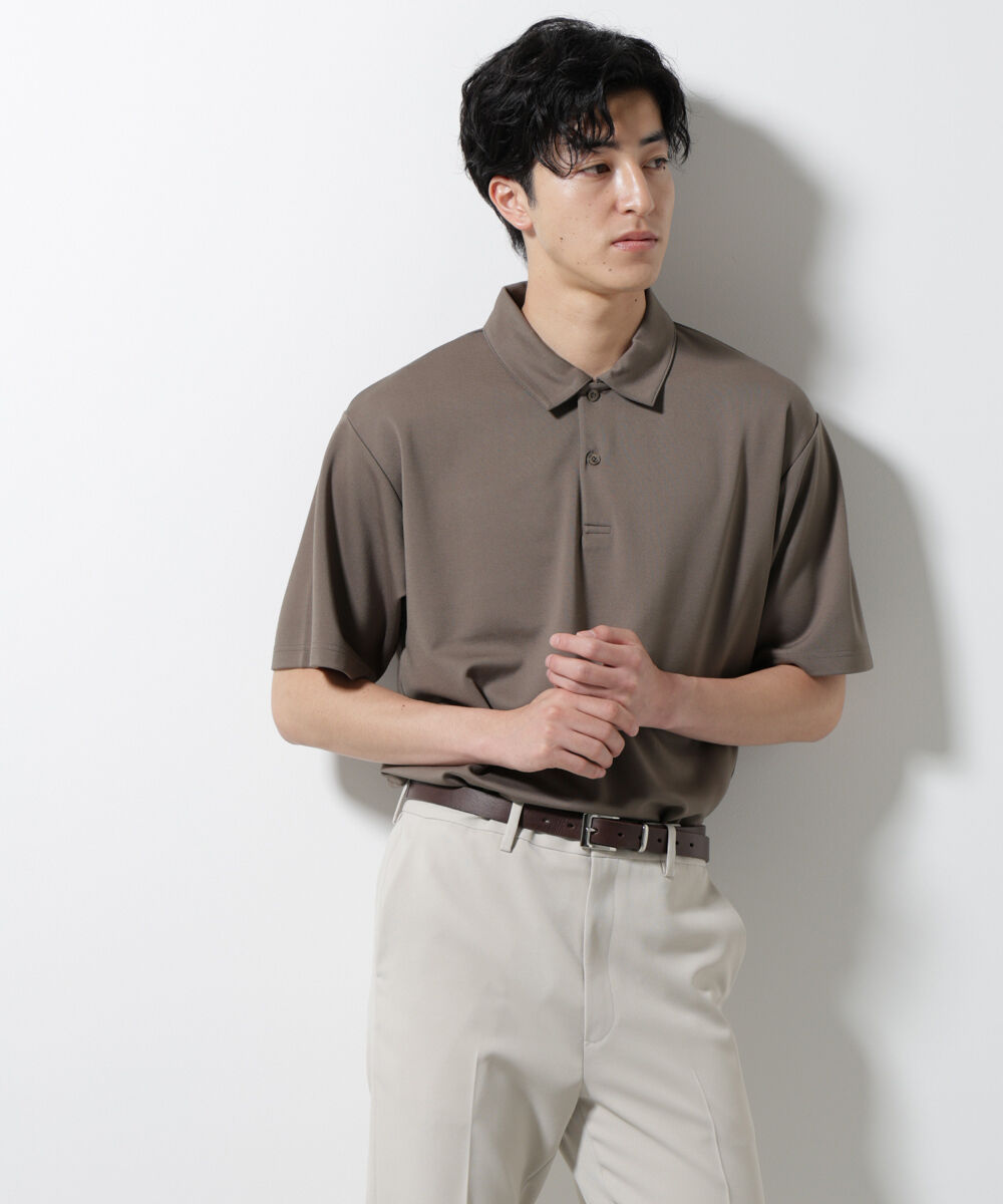 nano･universe「ポンチポロシャツ半袖」|Tシャツ・カットソー|モカ3