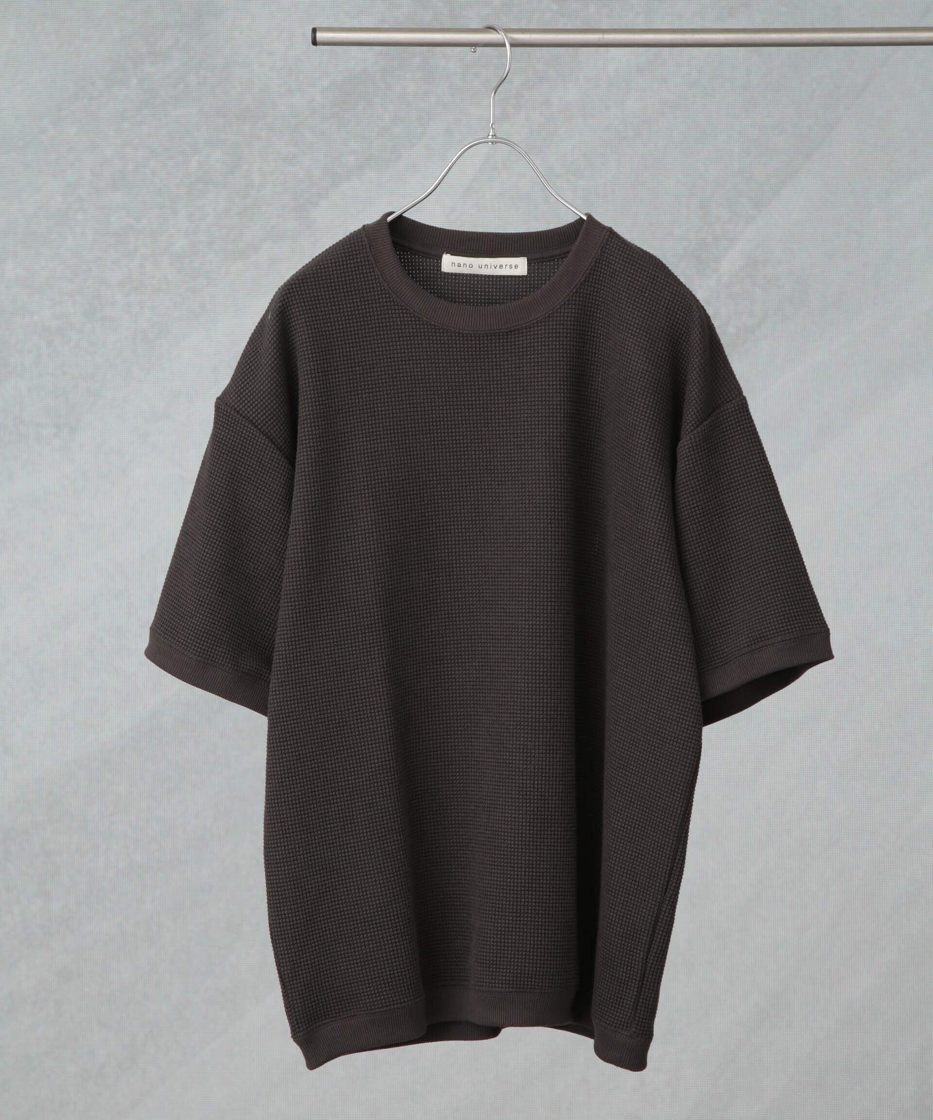 NANO universe「テックワッフルクルーネックTシャツ 半袖」|Tシャツ・カットソー|