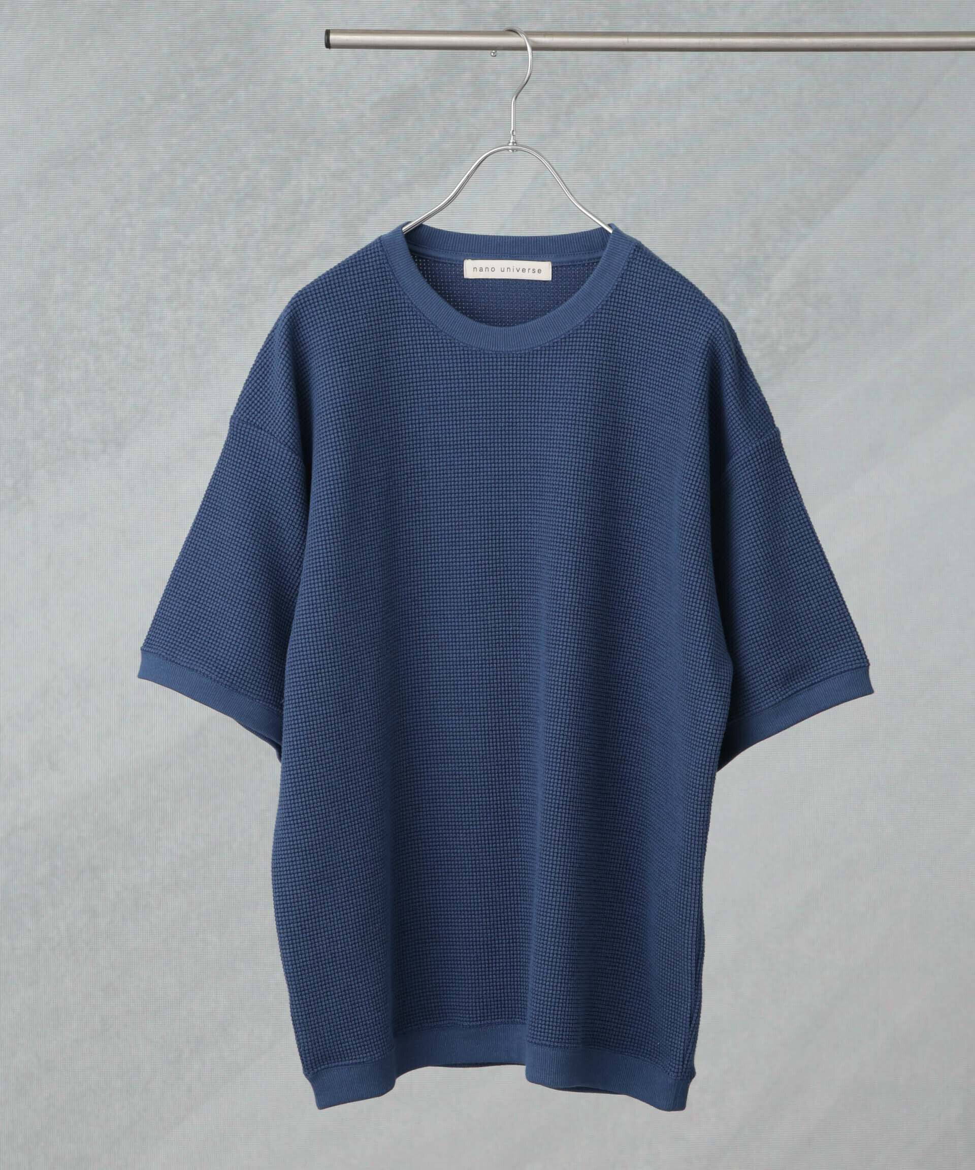 NANO universe「テックワッフルクルーネックTシャツ 半袖」|Tシャツ・カットソー|