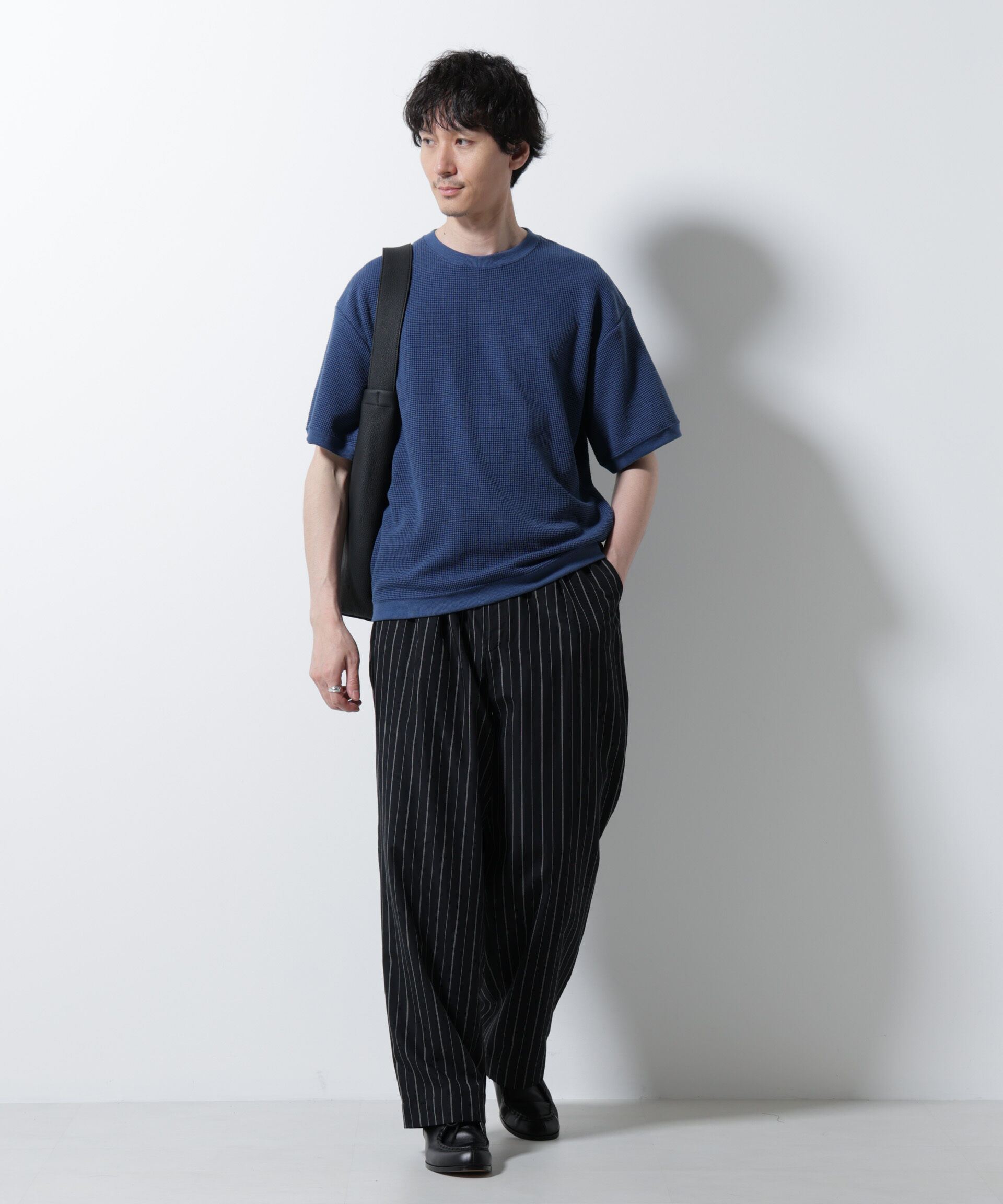 NANO universe「テックワッフルクルーネックTシャツ 半袖」|Tシャツ・カットソー|